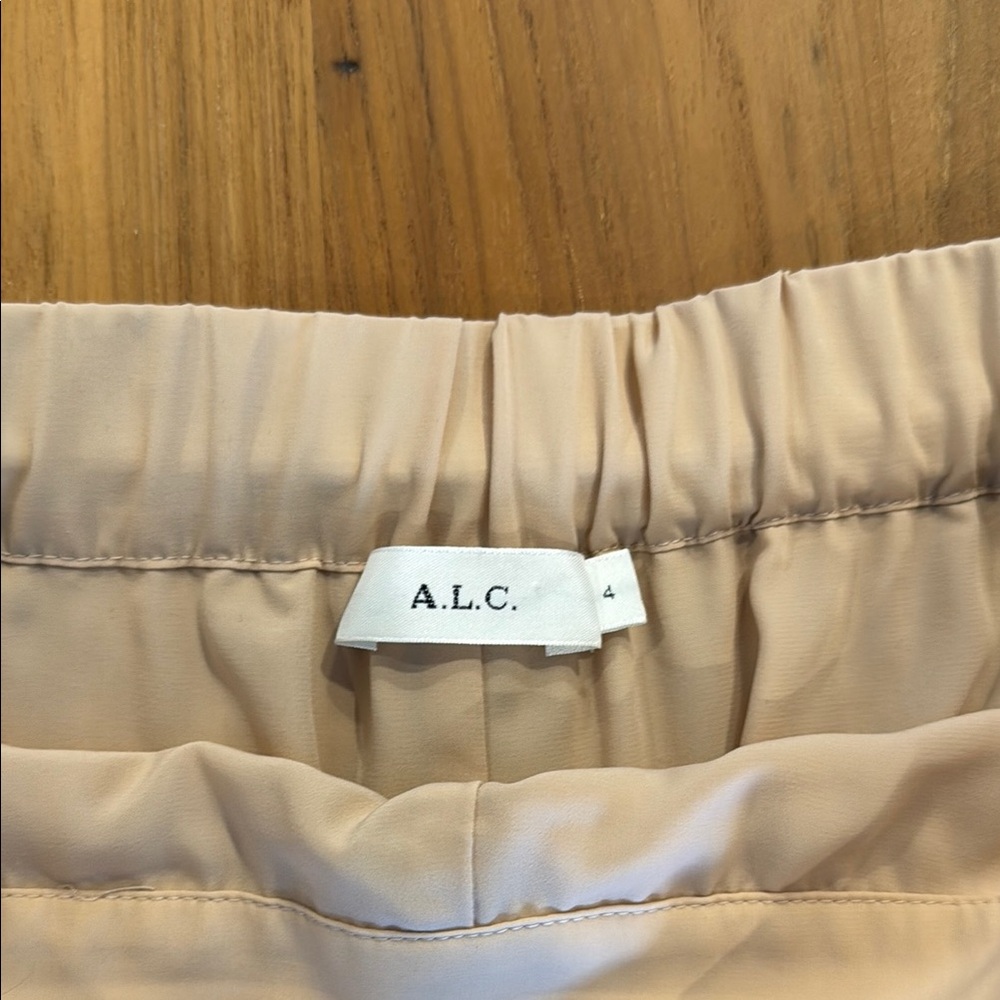 A.L.C. Pleated Wide-Leg Pants in Beige - Picture 5 of 10